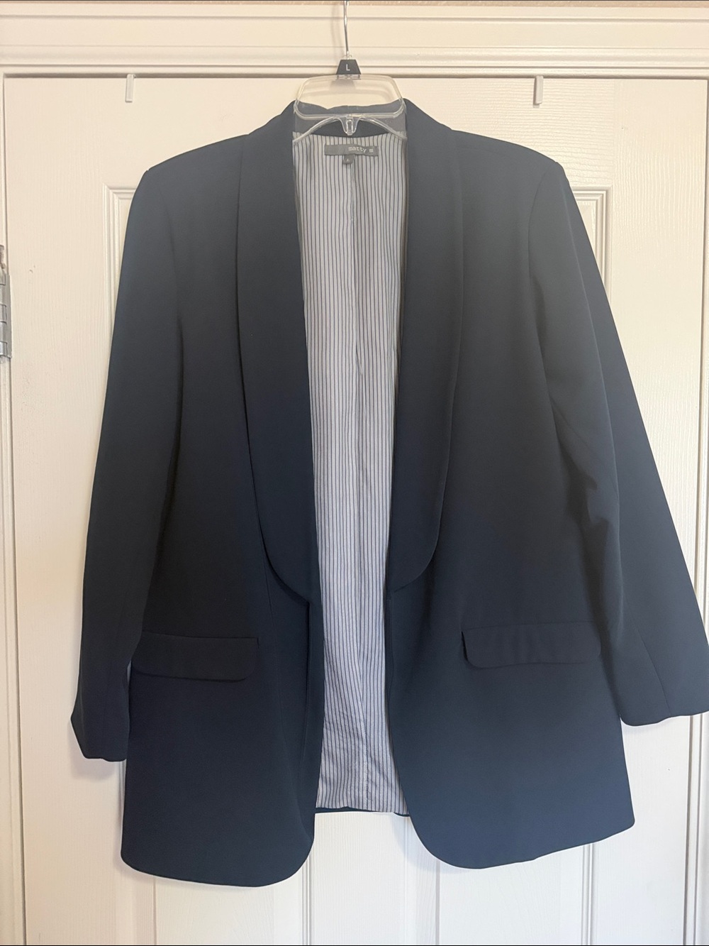 Matty M Men's Dark Navy Shawl Collar Blazer